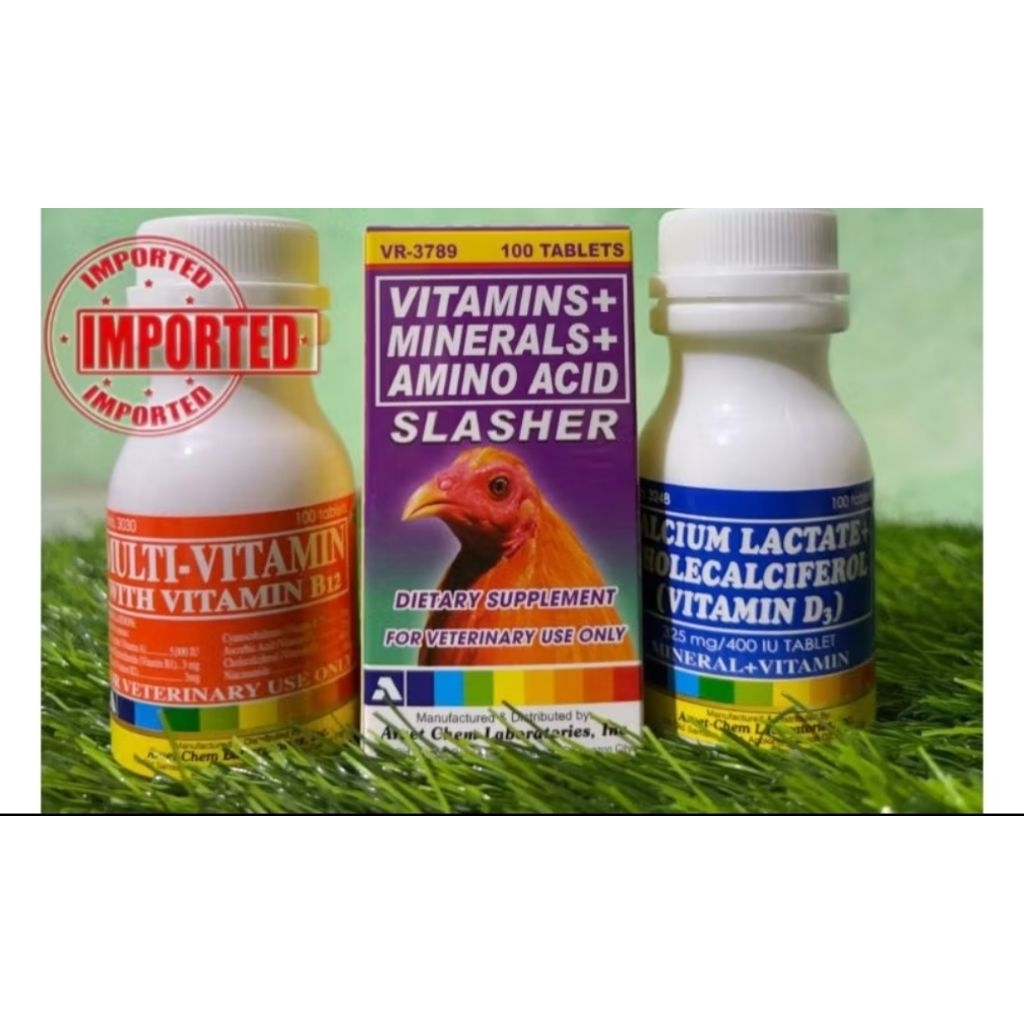 CALCIUM LACTATE/MULTIVITAMIN/SLASHER VITAMIN PAKETAN Ayam piliphins bangkok