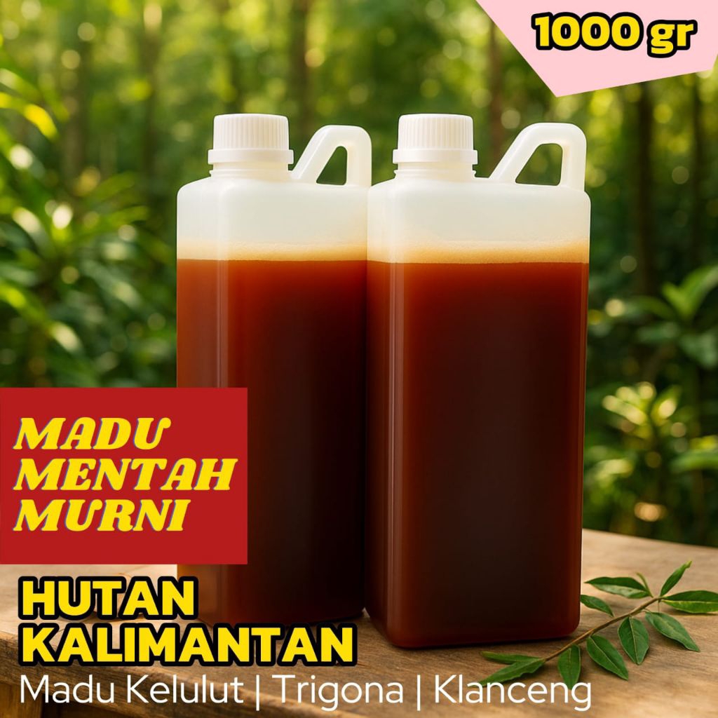 

Madu Murni 100% Kelulut Klanceng Trigona Itama Ukuran (1Kg) Asli Hutan Kalimantan