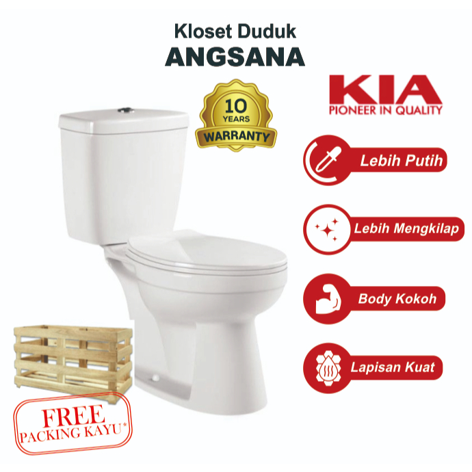 Kloset Duduk / Closet Duduk / Toilet Monoblock (GRATIS PACKING KAYU)