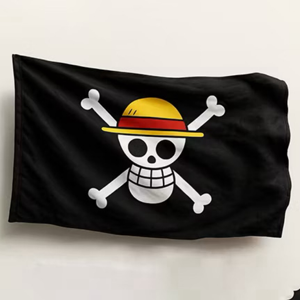 Bendera One Piece Bendera Logo Bajak Laut One Piece Flag JOLLY ROGER One Piece Dekorasi Kamar