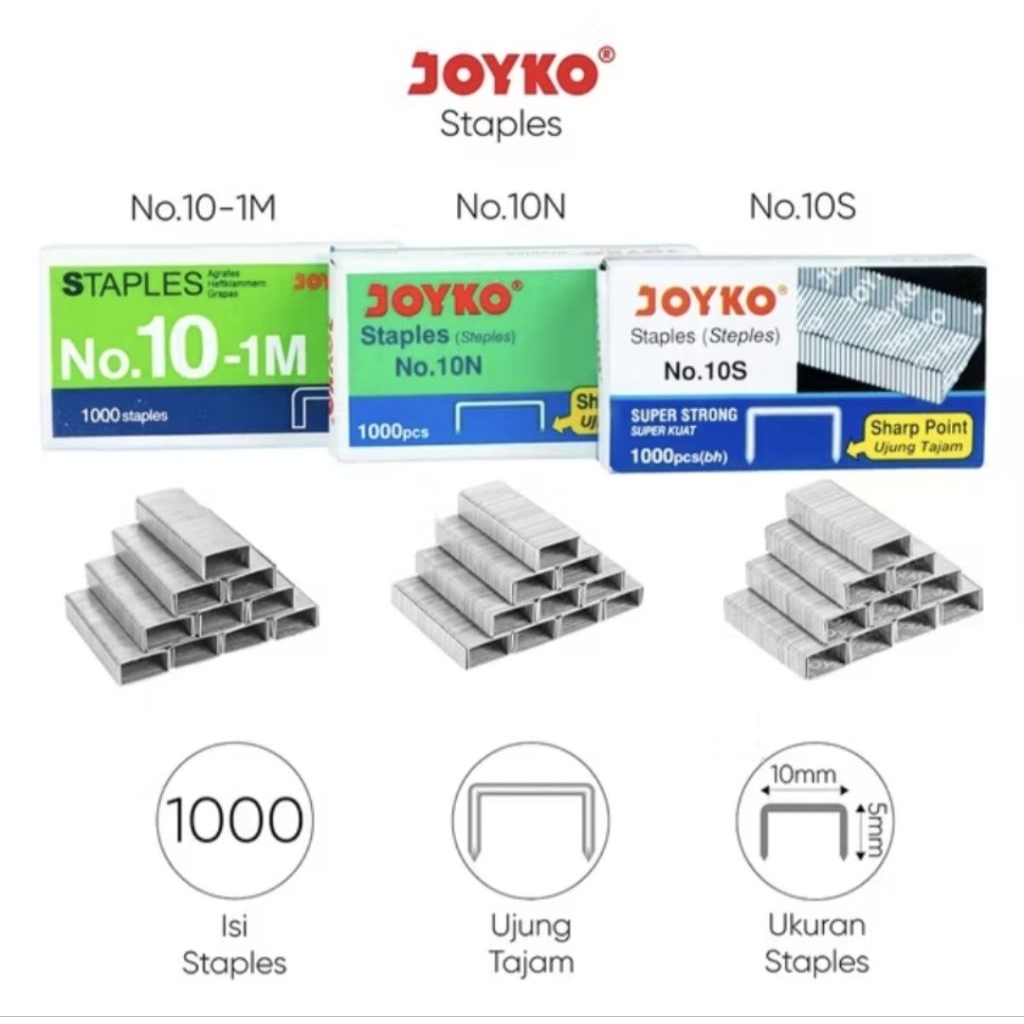 

Staples isi stapler refill stapler joyko No 10 - 1 box isi 1000 pcs