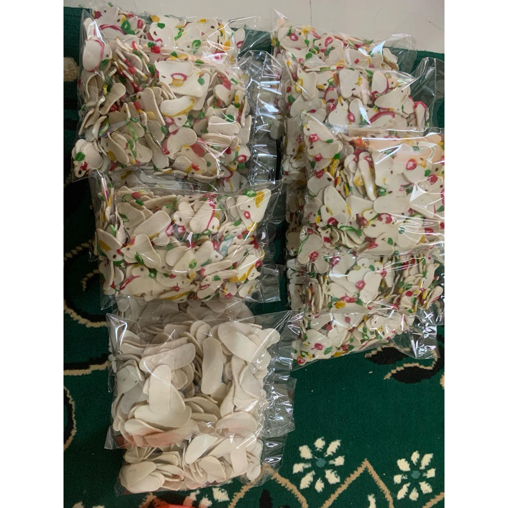 

kerupuk ikan bentuk burung alas