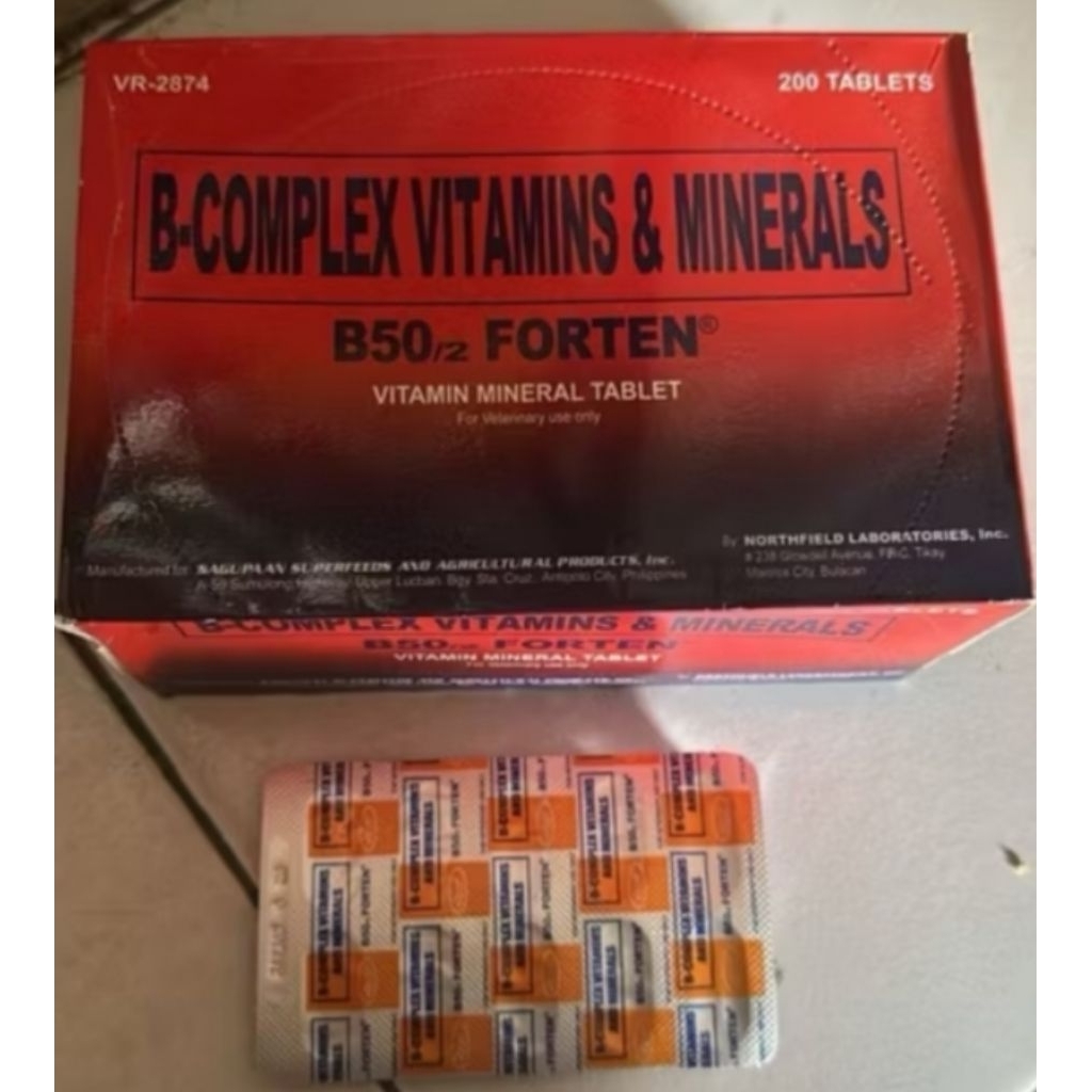 B complex -b50 forten ayam aduan vitamin minerals ayam