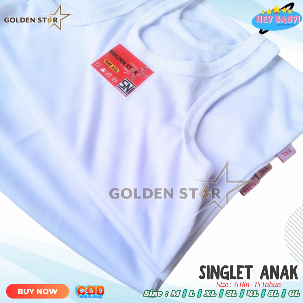 12 PCS Singlet Anak Kaos Dalem Anak Usia 0-16 Tahun Kaos Kutang Anak Cewek dan Cowok Singlet Anak - 