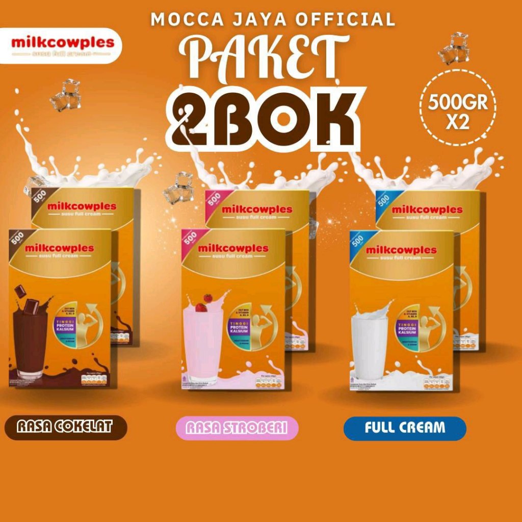 

MILKCOWPLES 2 BOX SUSU BUBUK SAPI PENGEMUK DAN PENINGGI BADAN DAN PENAMBAH NAFSU MAKAN COCOK UNTUK ANAK MASA PERTUMBUHAN 3 RASA FAVORIT KEMASAN 500GR