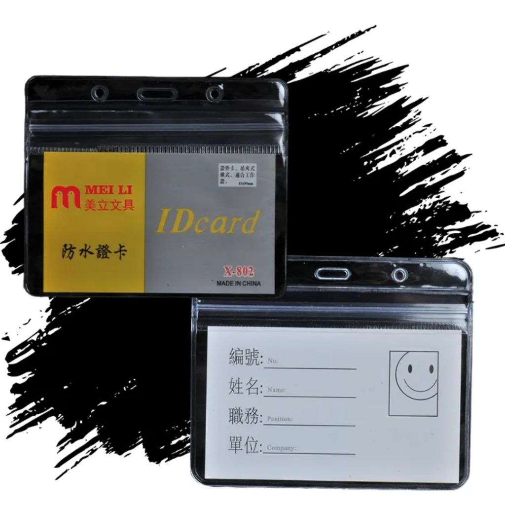 

10pcs tempat id card dengan klip penutup anti air uk.8,5x10