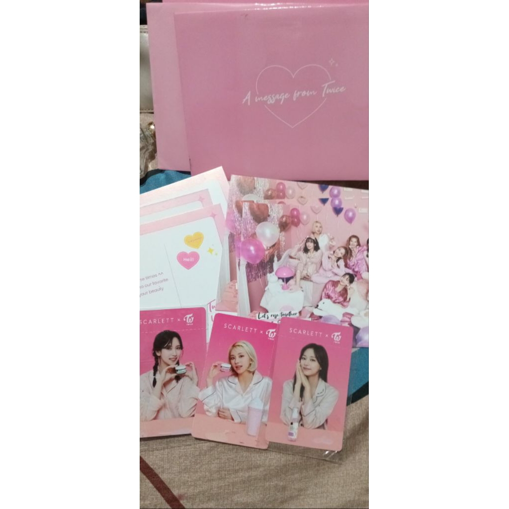 pc photocard scarlett x twice chaeyoung mina tzuyu