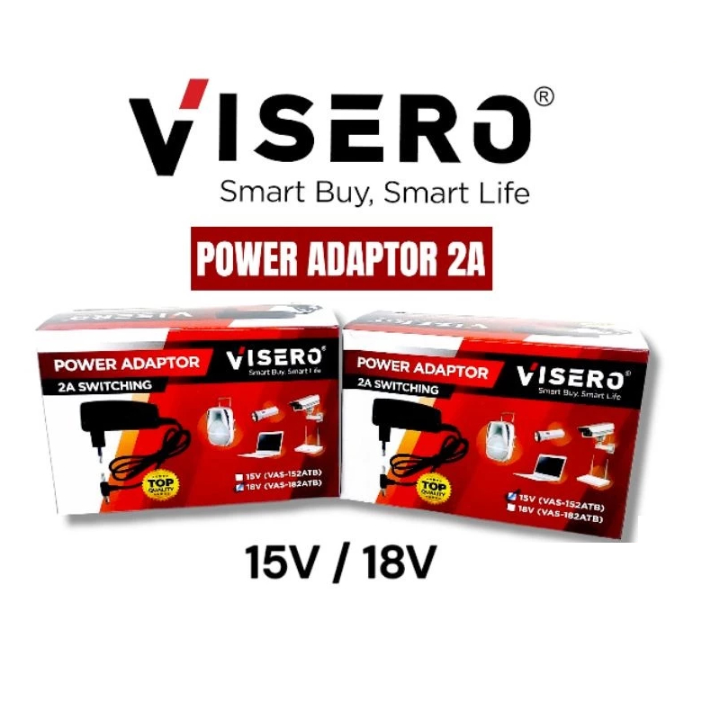Adaptor 15V 18V 2A / Power Switching Adaptor Visero 15 Volt 18 Volt 2 Ampere Power Supply Visero DC