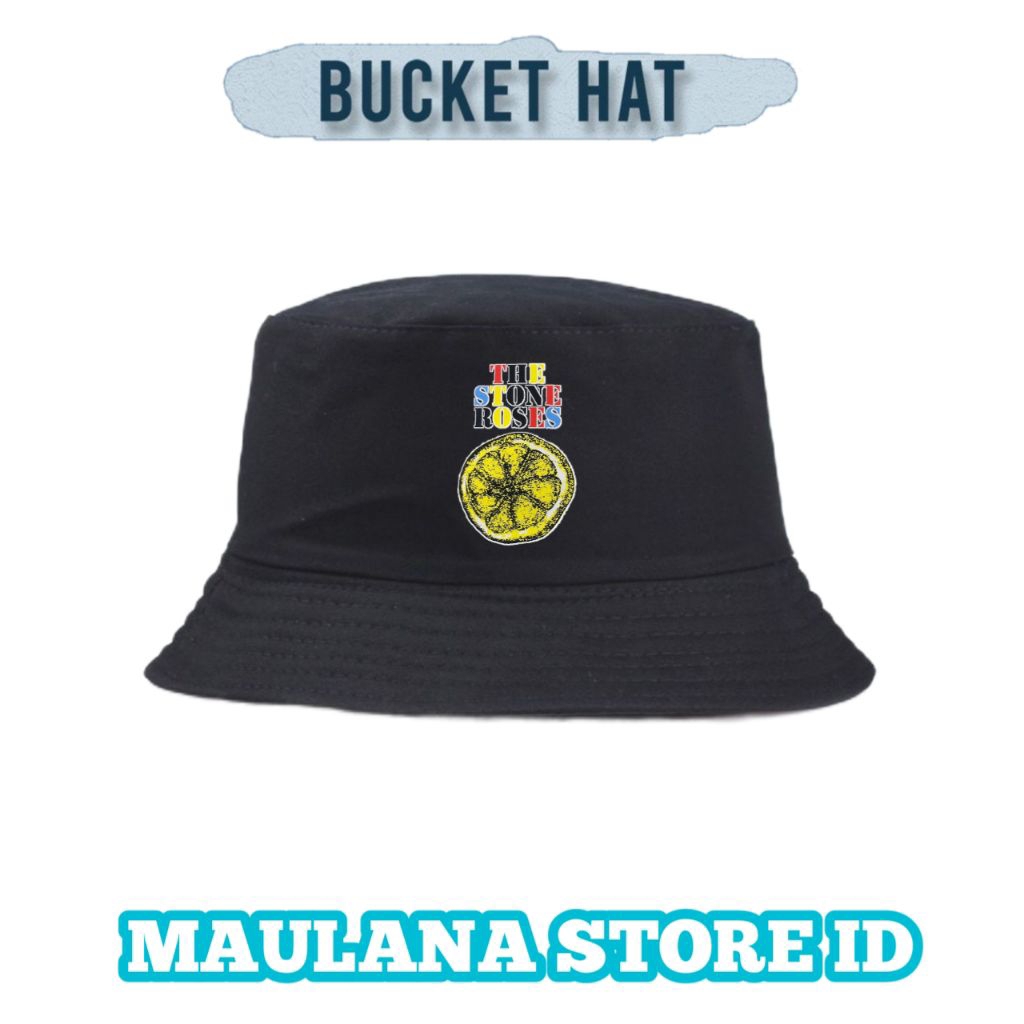 Topi Bucket hat Stone roses lemon/Bucket hat casual pria wanita keren terbaru