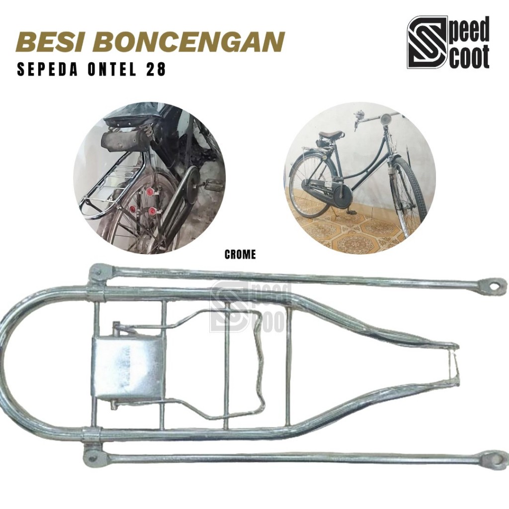 Besi Boncengan Sepeda Ontel Onthel Bagasi Belakang Chrome