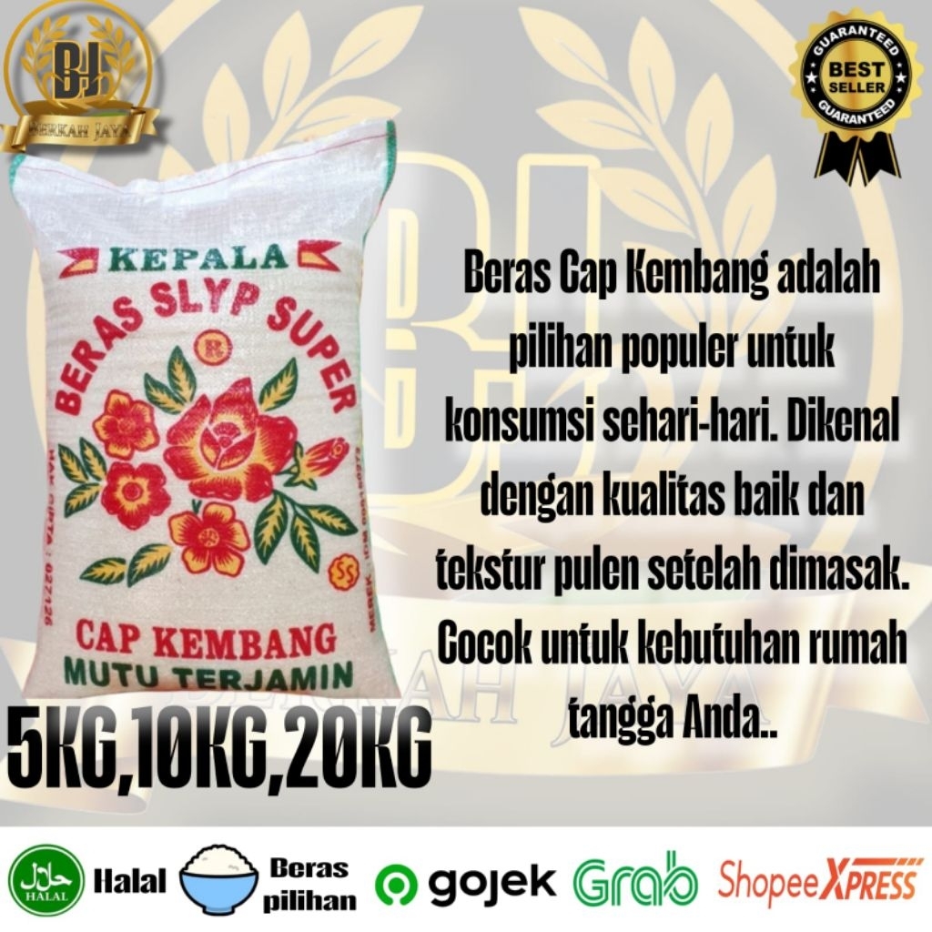 

Beras murah Cap Kembang 5KG 10KG 20KG pulen & enak