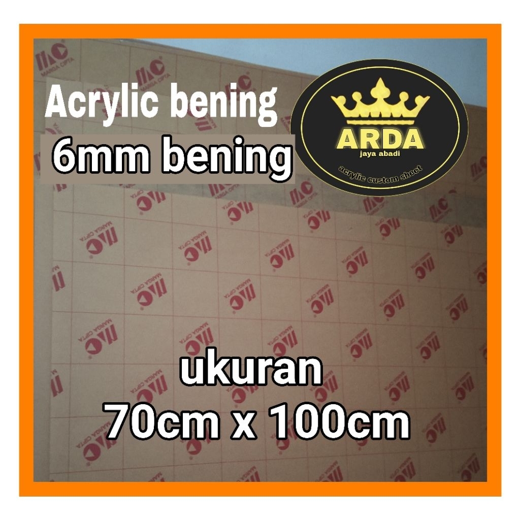 

Akrilik 6mm bening 70 x 100 acrylic clear akrilik termurah lembaran akrilik acrylik marga cipta
