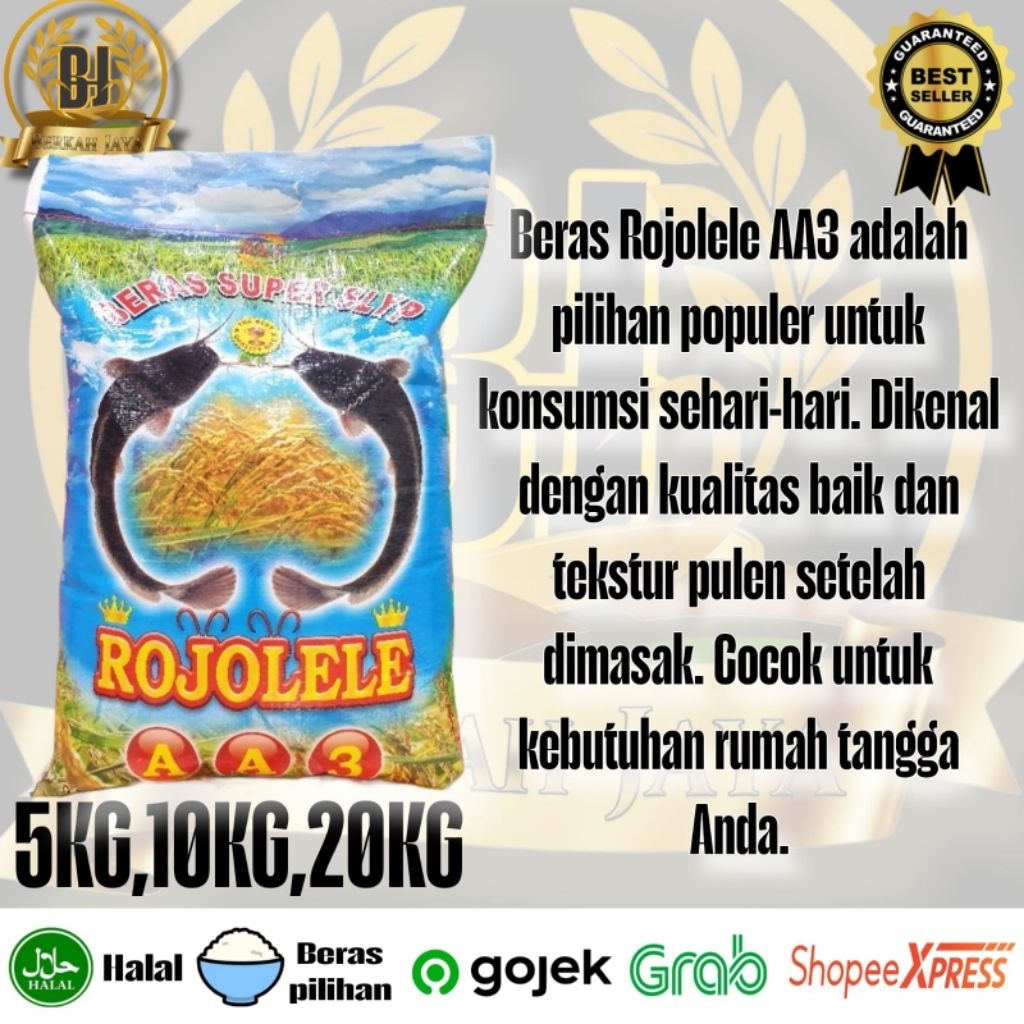 

Beras ROJOLELE AA3 5KG 10KG 20KG Berkualitas Premium - Pulen & Enak