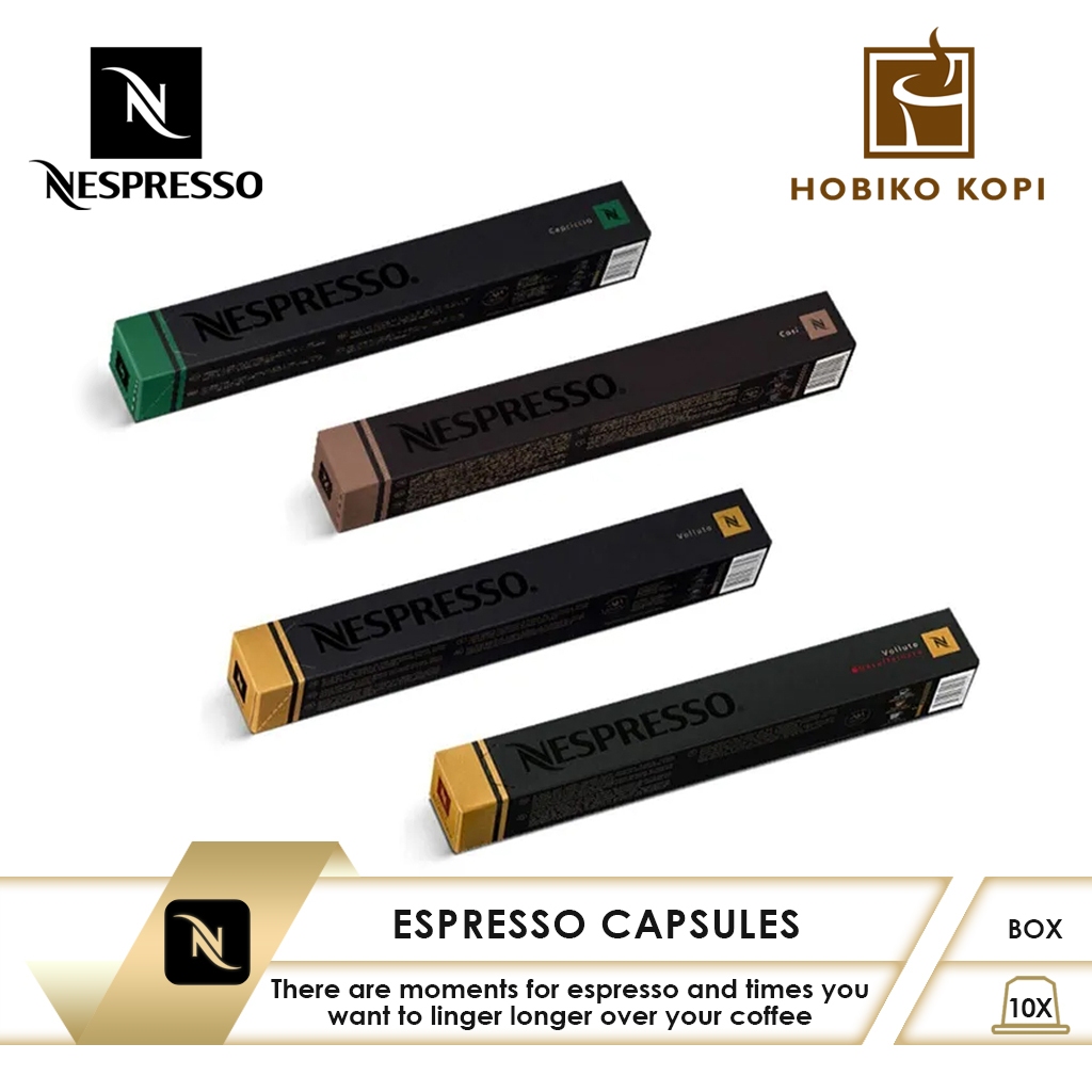

Nespresso Capsule Espresso Original Box - Kopi Kapsul Cosi Capriccio Volluto Decaf