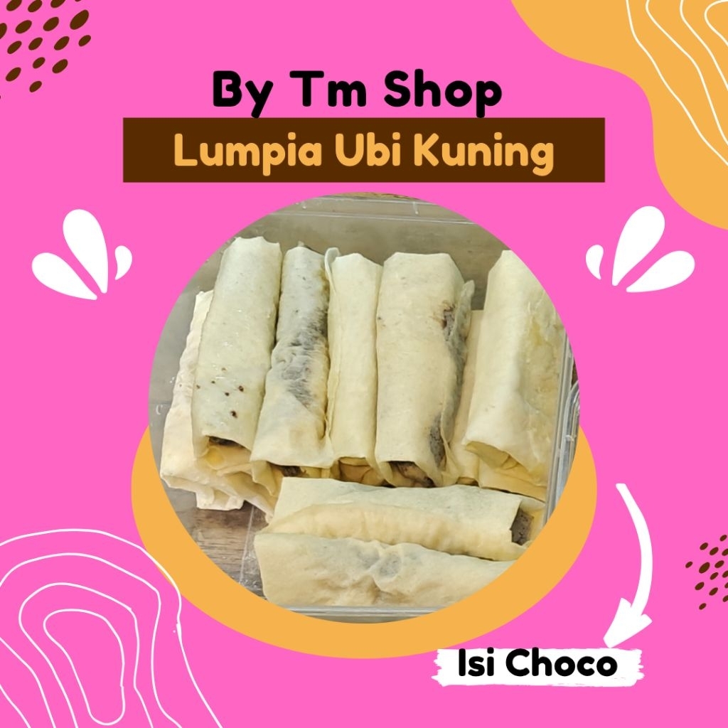 

Lumpia ubi kuning isi coklat lumer