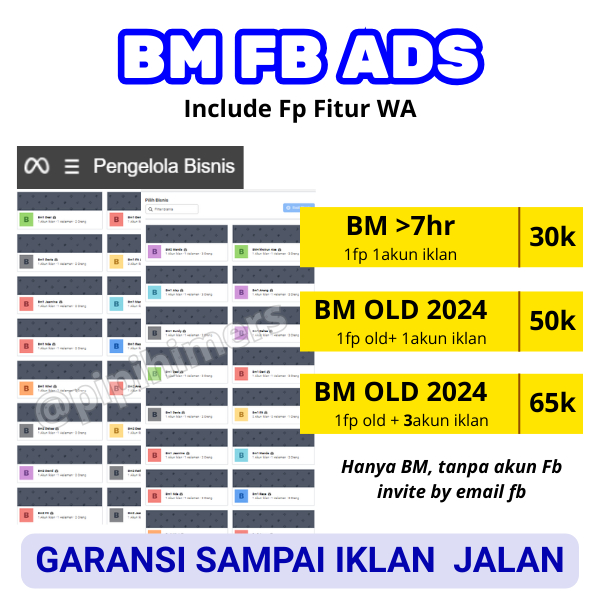 BM FB ADS OLD 2024 Business Manager Portofolio Bisnis Katalog Facebook Meta Business Suite HANYA BM