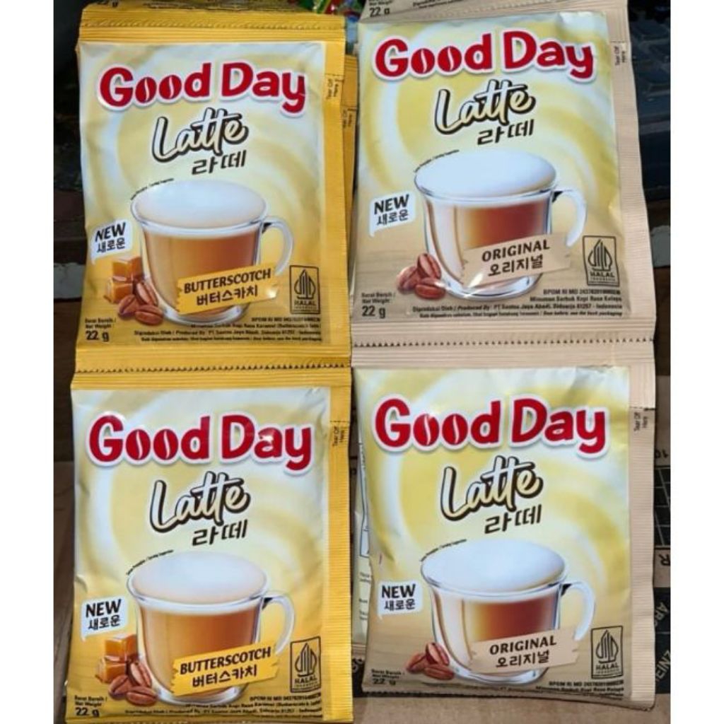 

Good Day Latte Butterscotch Dan Original 1 renteng 10 sachet