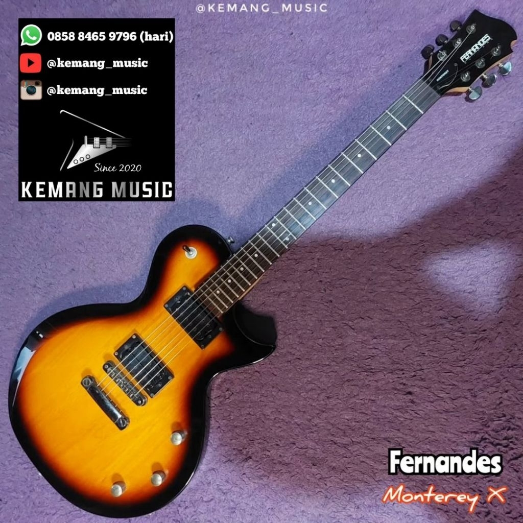 gitar langka Fernandes Monterey X model les paul