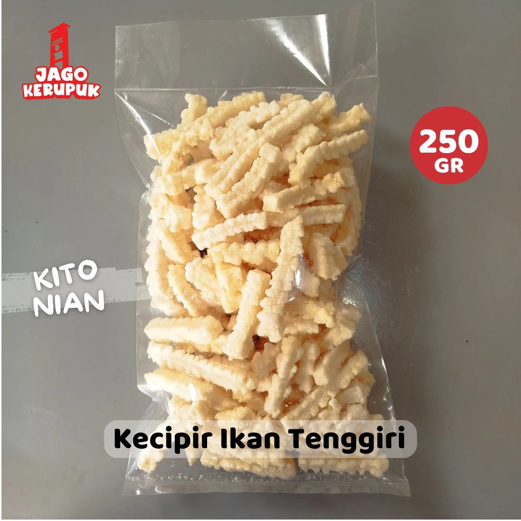 

Kerupuk Kecipir Rigi Rigi Panjang Kualitas Super Rasa Ikan Tenggiri Asli Palembang 250 GR