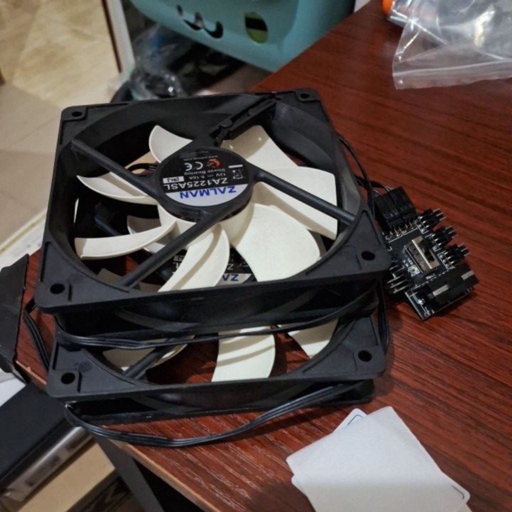Fan zalman 12cm 2pcs & pwm 3 pin controller
