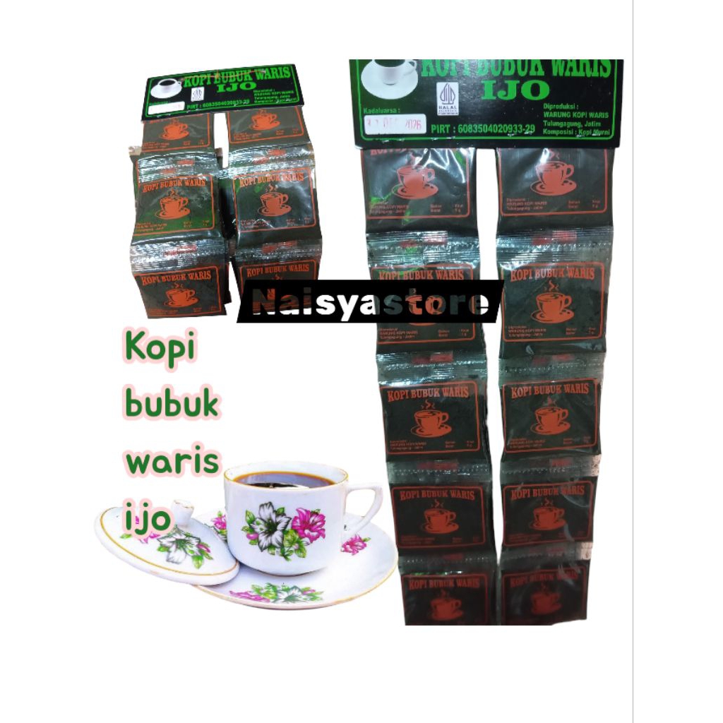 

kopi bubuk waris ijo satu renteng 20 sascht