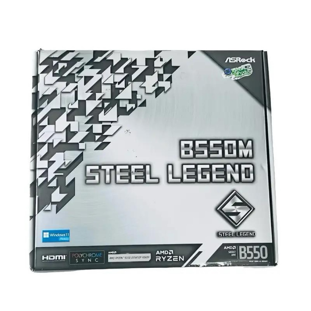 Motherboard ASRock B550M Steel Legend AM4 Bekas 3 Bulan, Mulus Like New + Fullset