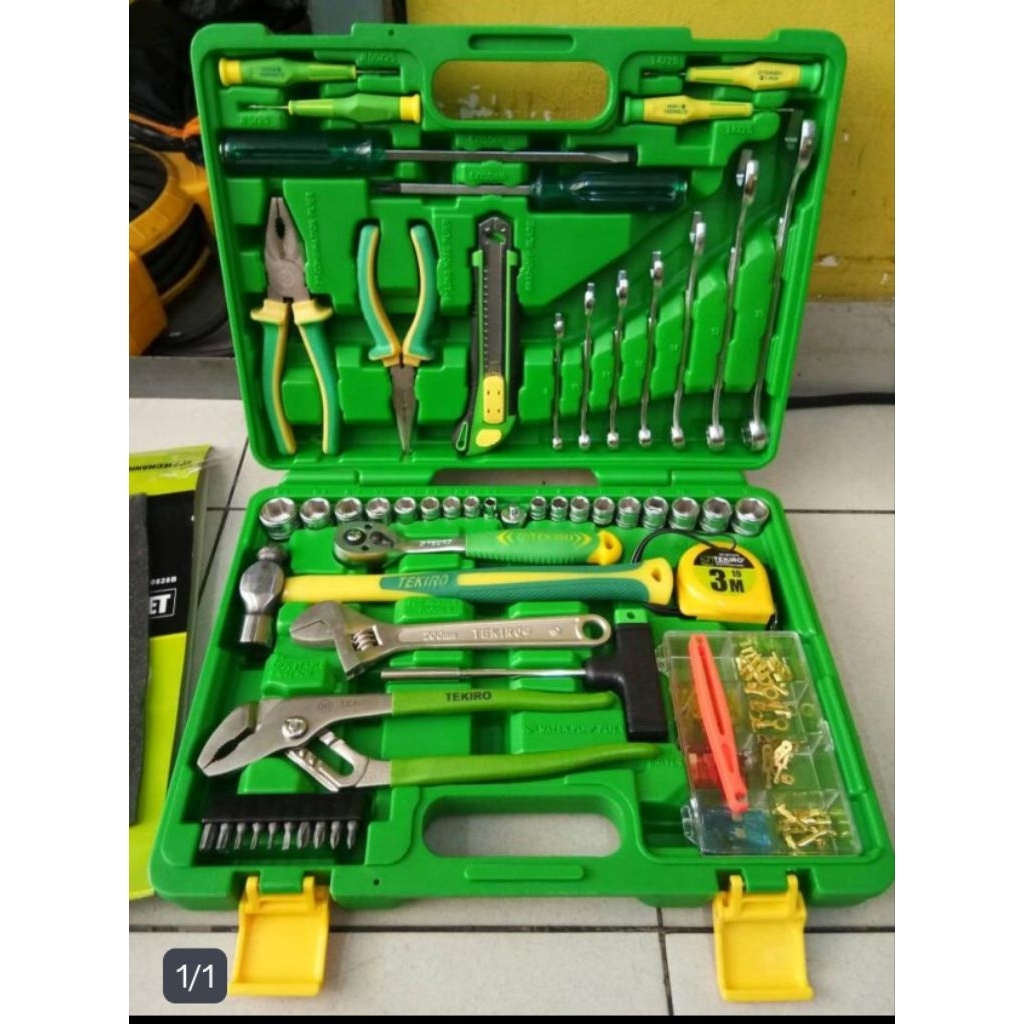Tekiro Mekanik Tools Set 60 Pcs Box Plastik / Mechanic Tools Set 60 Pcs box plastik 6pt