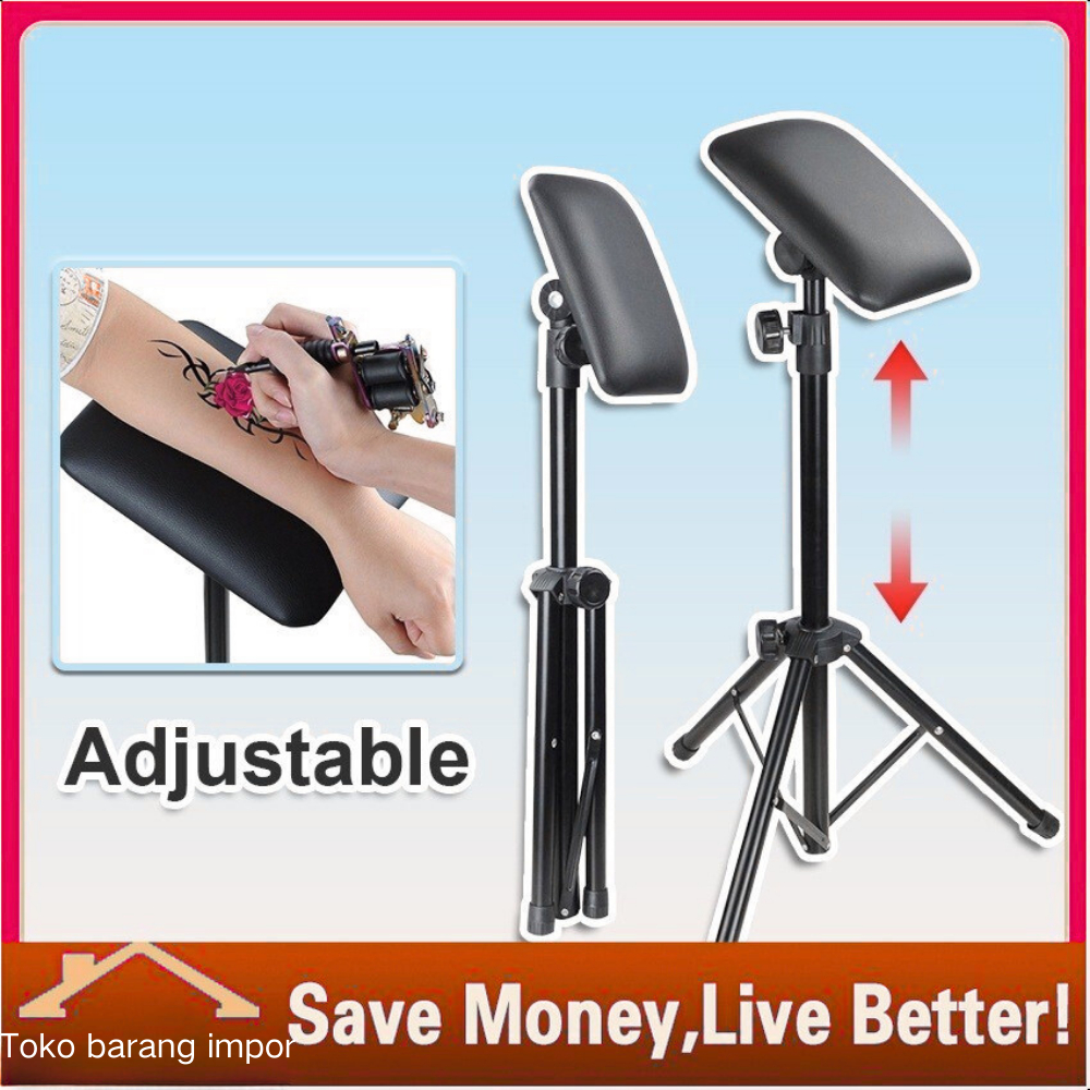 Armrest Tattoo Lipat Adjustable Height - Premium Alat Tattoo - Stand Tattoo Arm Berdiri Portabel / A