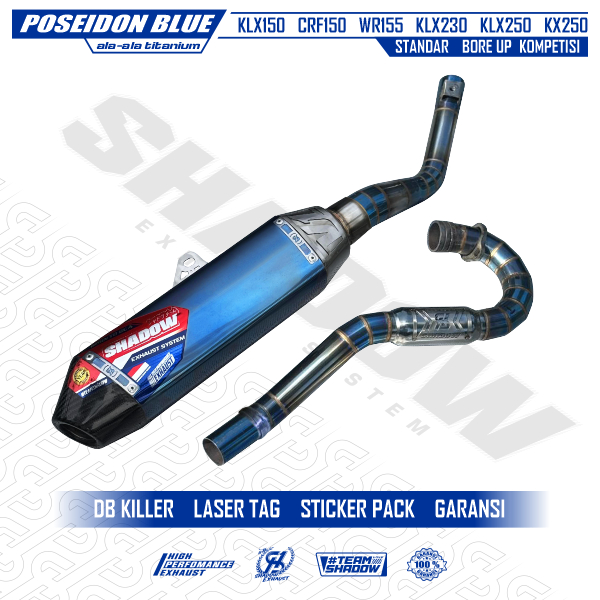 Knalpot  KX250f type POSEIDON kompetisi  Shadow Exhaust System