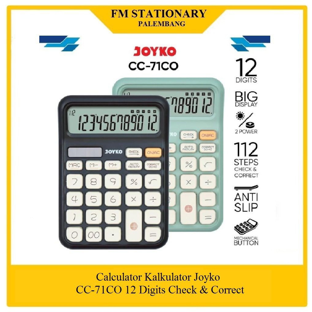 

Kalkulator Joyko CC-71CO 12 Digits