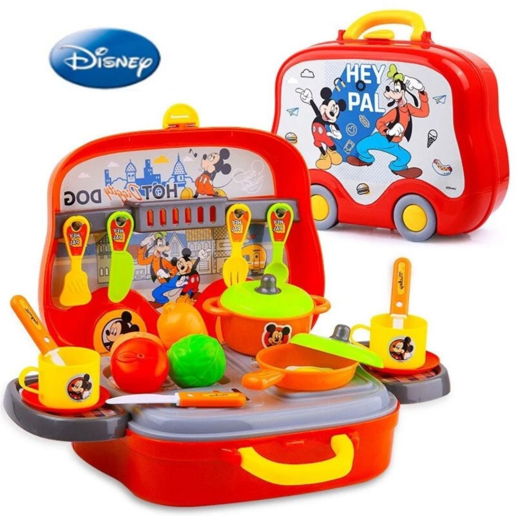 Okiedog Disney Kitchen Toy With Box - Mainan Tas Peralatan Dapur Anak