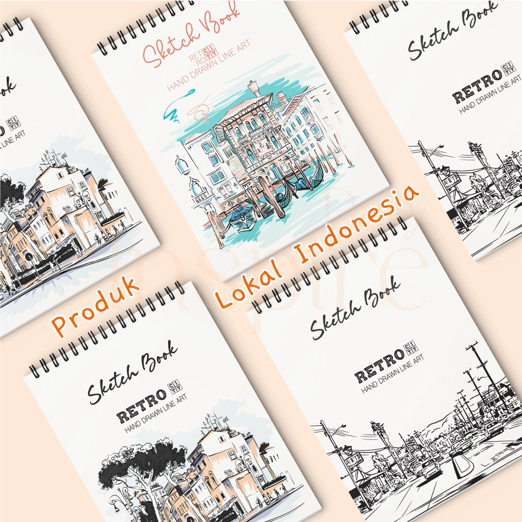 

Naylashop Sketchbook A4,A5,A6 Aesthetic Buku Gambar Vertikal Jilid Spiral 40 Lembar/80Halaman