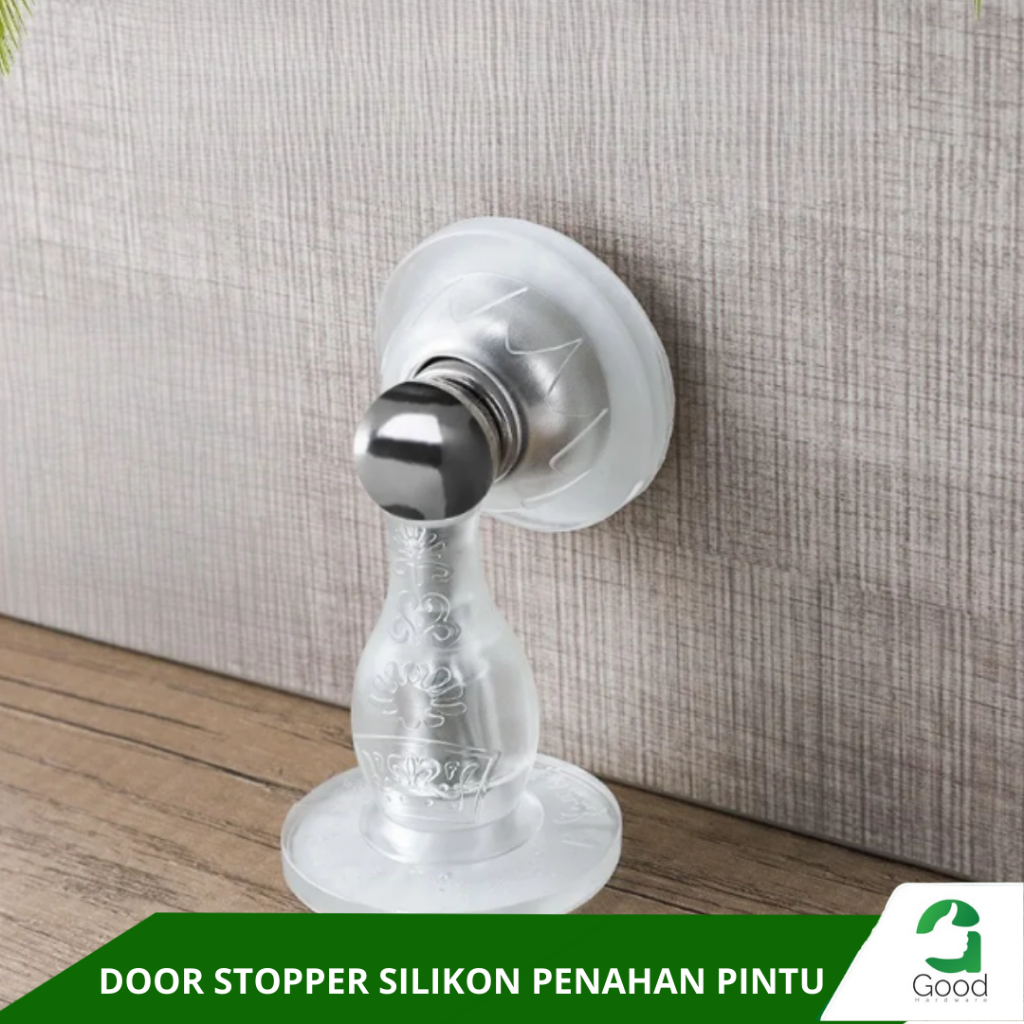Door Stopper Silikon Bantalan Penahan Pintu Elastis Anti Benturan Pintu Kaca Kayu