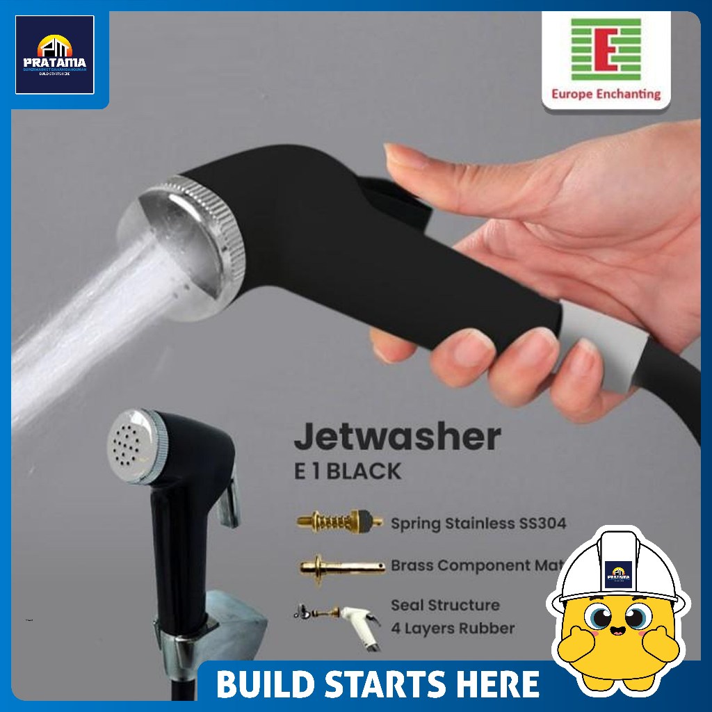 Europe Enchanting Jet Washer Closet / Toilet  E1 Series Hitam