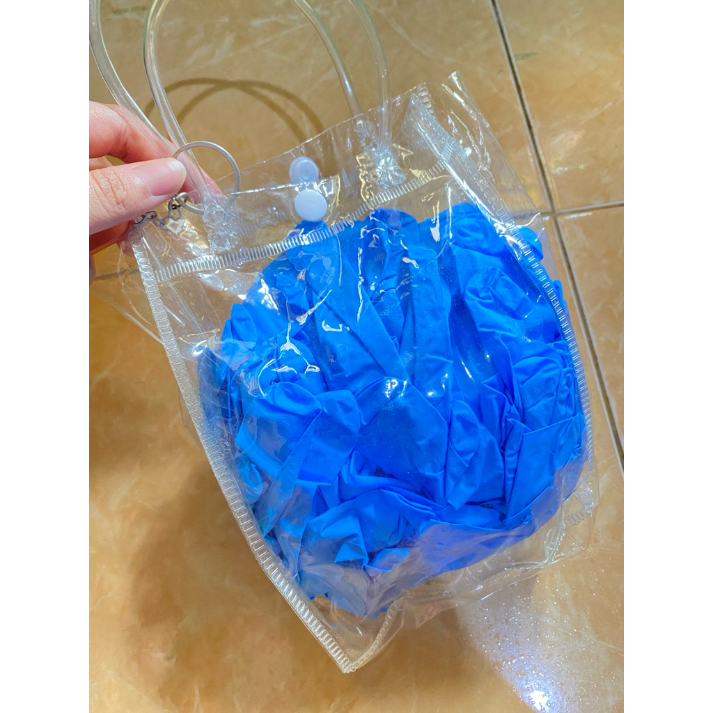 Sarung tangan Latex blue size M (satuan)
