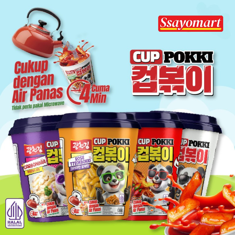 

CUP TOKPOKKI 130 GRAM / TTEOKPOKKI CUP / KOREAN SNACK / TOKPOKKI SIAP MAKAN / TOKPOKKI CUP / TOKPOKKI INSTAN / HALAL