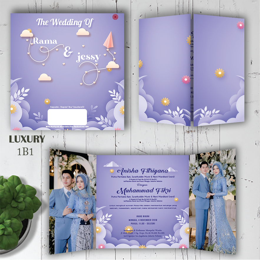 undangan pernikahan glossy/undangan premium/undangan tebal/undangan elegant