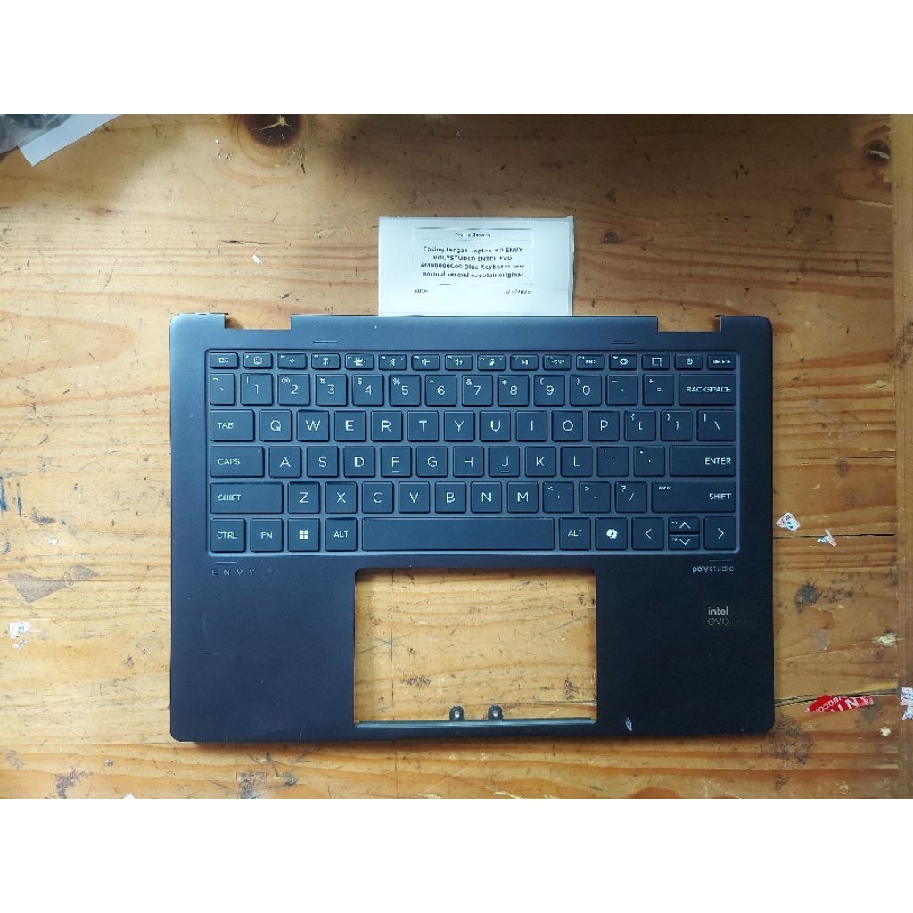 Casing Tengah Laptop HP Envy POLYSTUDIO INTEL EVO AM90000C00 Blue keyboard test normal second copota