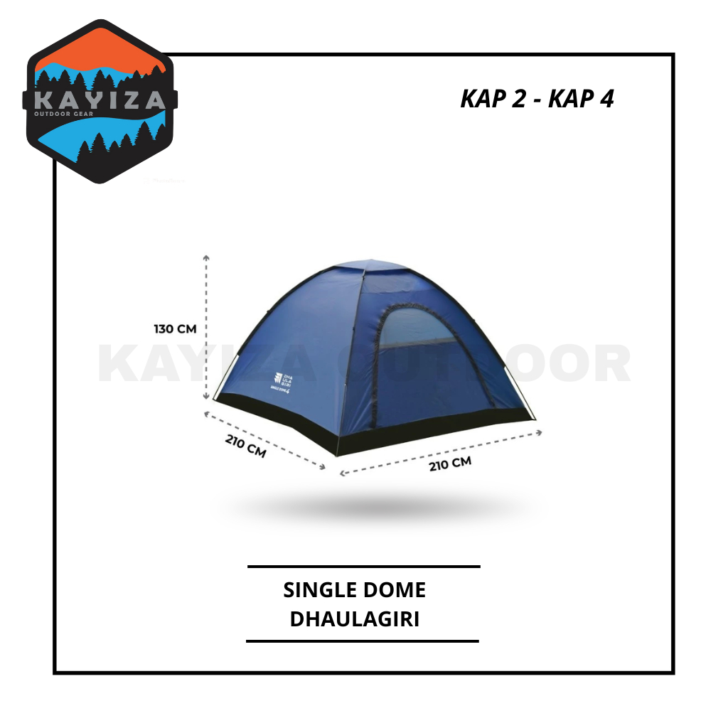 Tenda Single Dome Dhaulagiri Kapasitas 2 Orang Tenda 4 Orang Camping