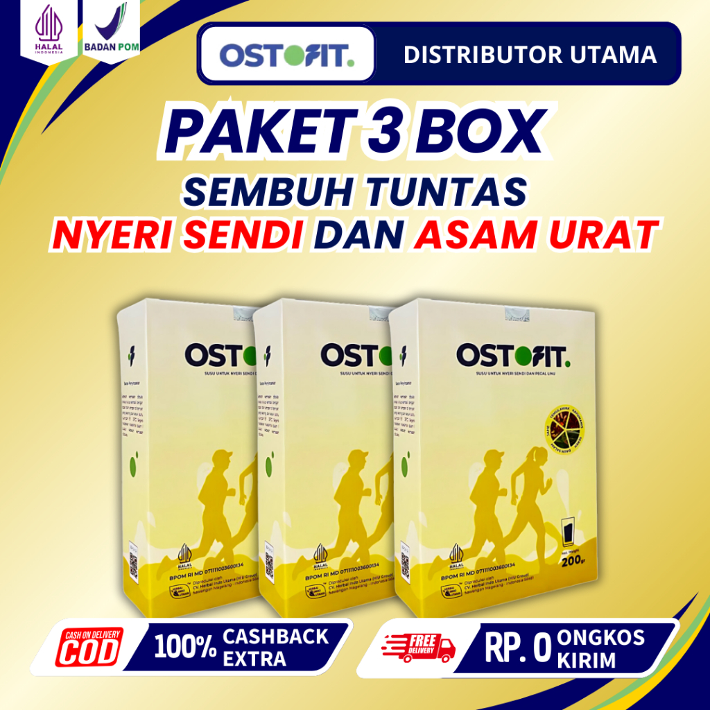 

OSTOFIT - Paket 3 Box Susu Herbal Untuk Membantu Menyembuhkan Nyeri Sendi Tanpa Efek Samping