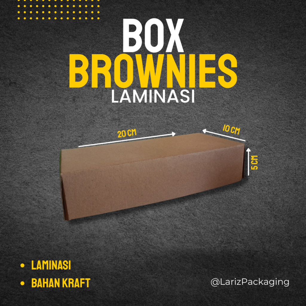 

[ECER] DUS BOX BROWNIES/DUS ROTI BAKAR Ukuran 20 x 10 x 5 cm | Bahan Kraft |LAMINASI