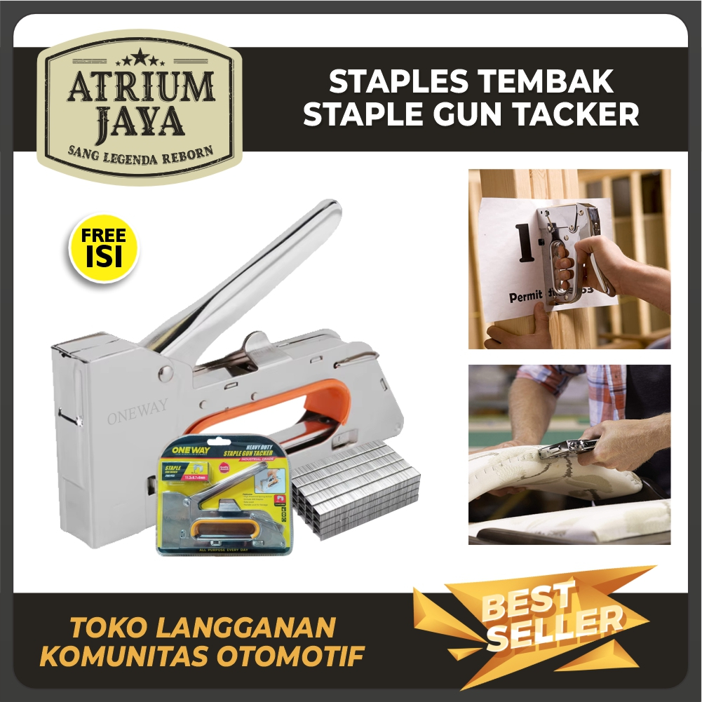 

Atrium Jaya | Staples Stapler Tembak Steples Gun Tacker Kayu Jok Motor