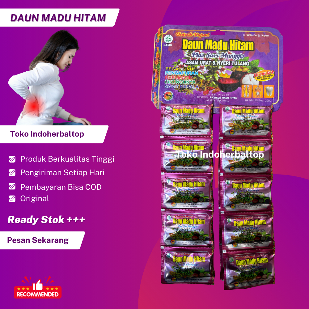 

Kapsul Daun Madu Hitam Renceng 20 Sachet