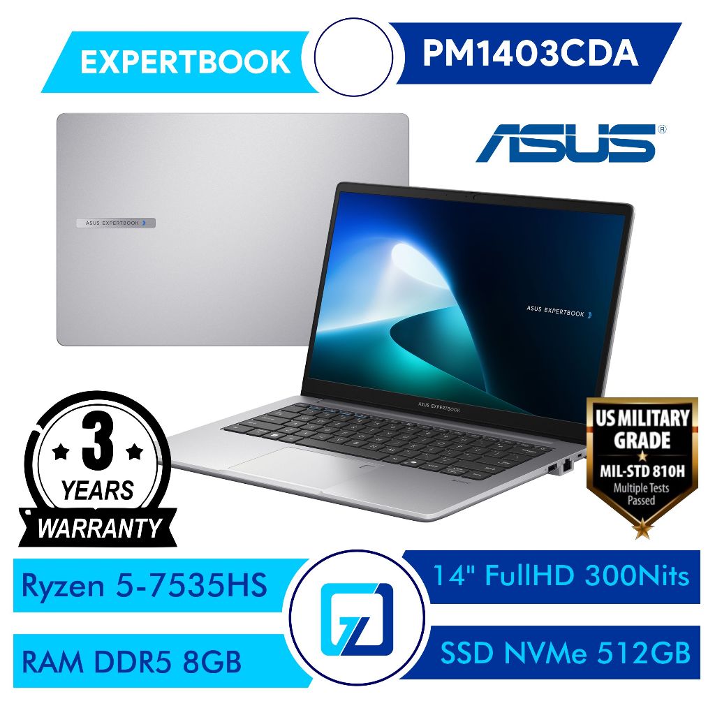 ASUS EXPERTBOOK PM1403CDA RYZEN 5 7535HS 16GB 512GB 14" FHD WINDOWS 11