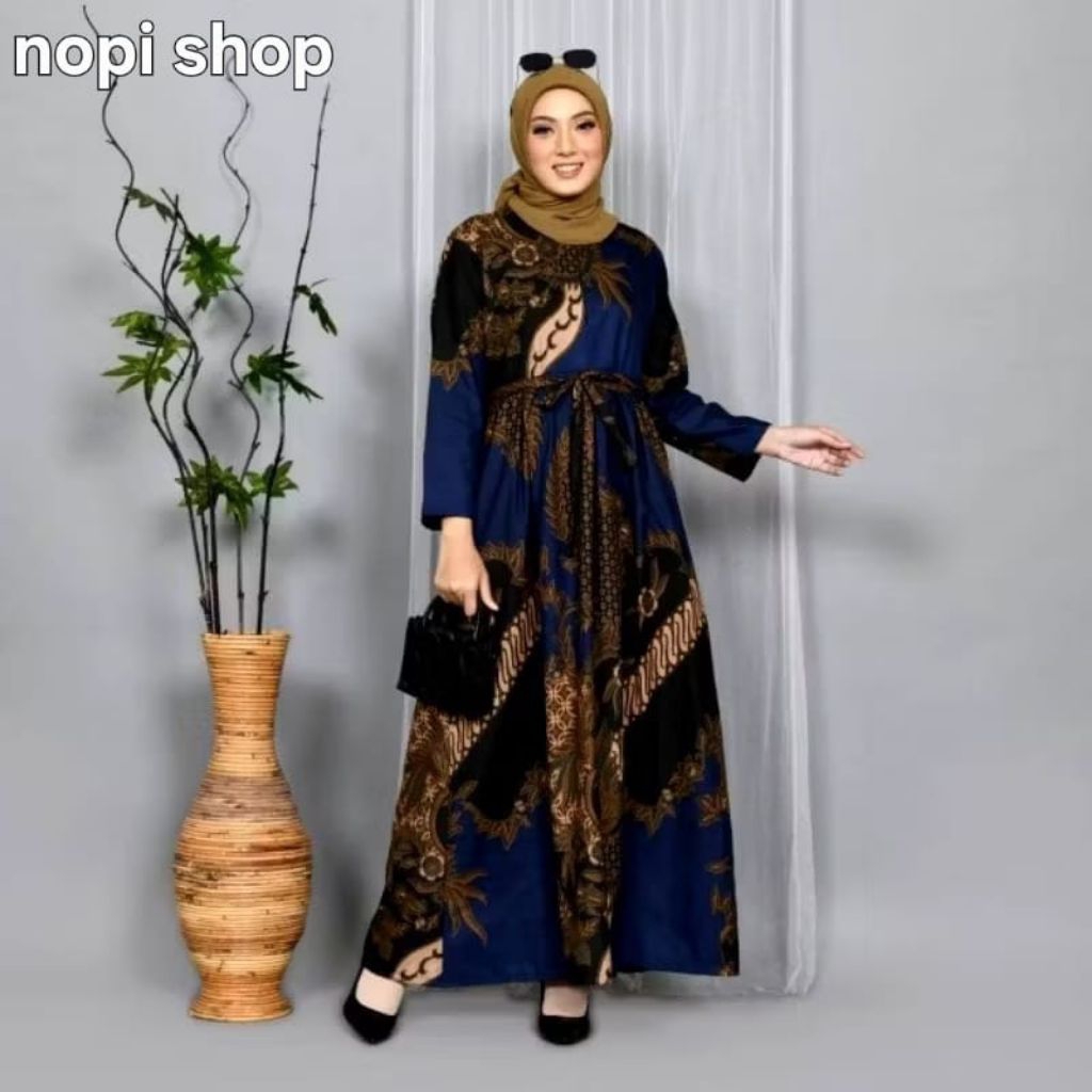 GAMIS WANITA TERBARU GAMIS MOTIF BATIK MODEL TERBARU BUSUI FRENDLY GAMIS WANITA