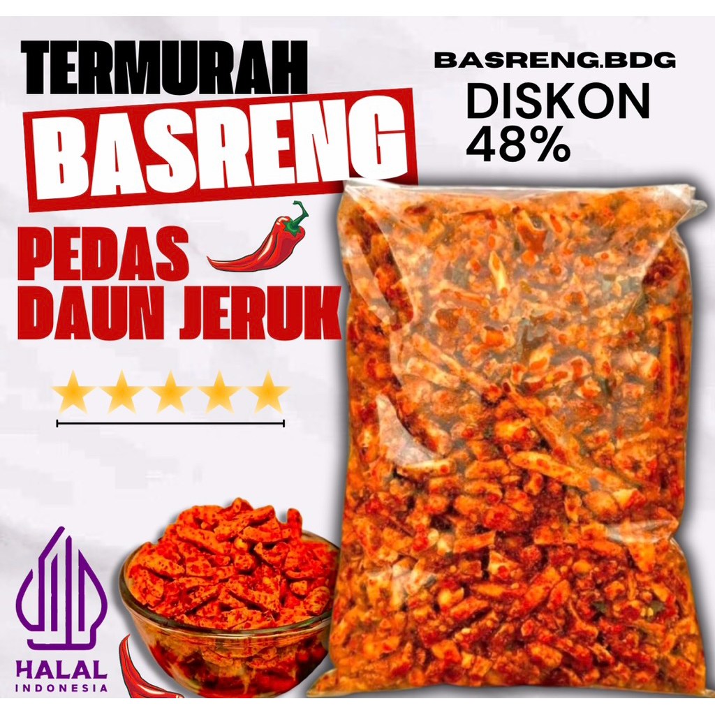 

Basreng Pedas Daun Jeruk 1kg Gurih Renyah Extra Pedas