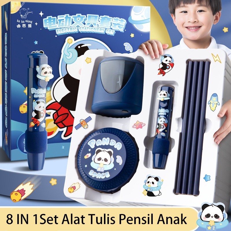 

7 in 1 Paket Set Alat Tulis Elektrik / Set Alat Tulis Elektrik Set Perlengkapan Alat Tulis UntukAnak