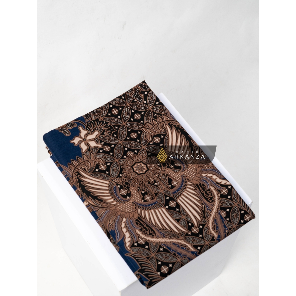 Kain Batik Arkanza Nareswara Navy Premium 2,4m - Best Seller, Daily to Formal, Unisex
