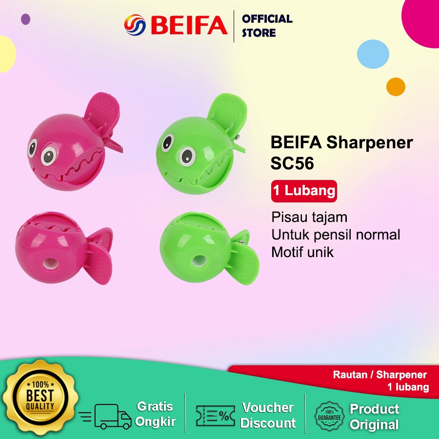 

Beifa Rautan Pensil SC56 – Motif Lucu, Warna Menarik, 1 Lubang Tajam & Tidak Mudah Patahkan Pensil