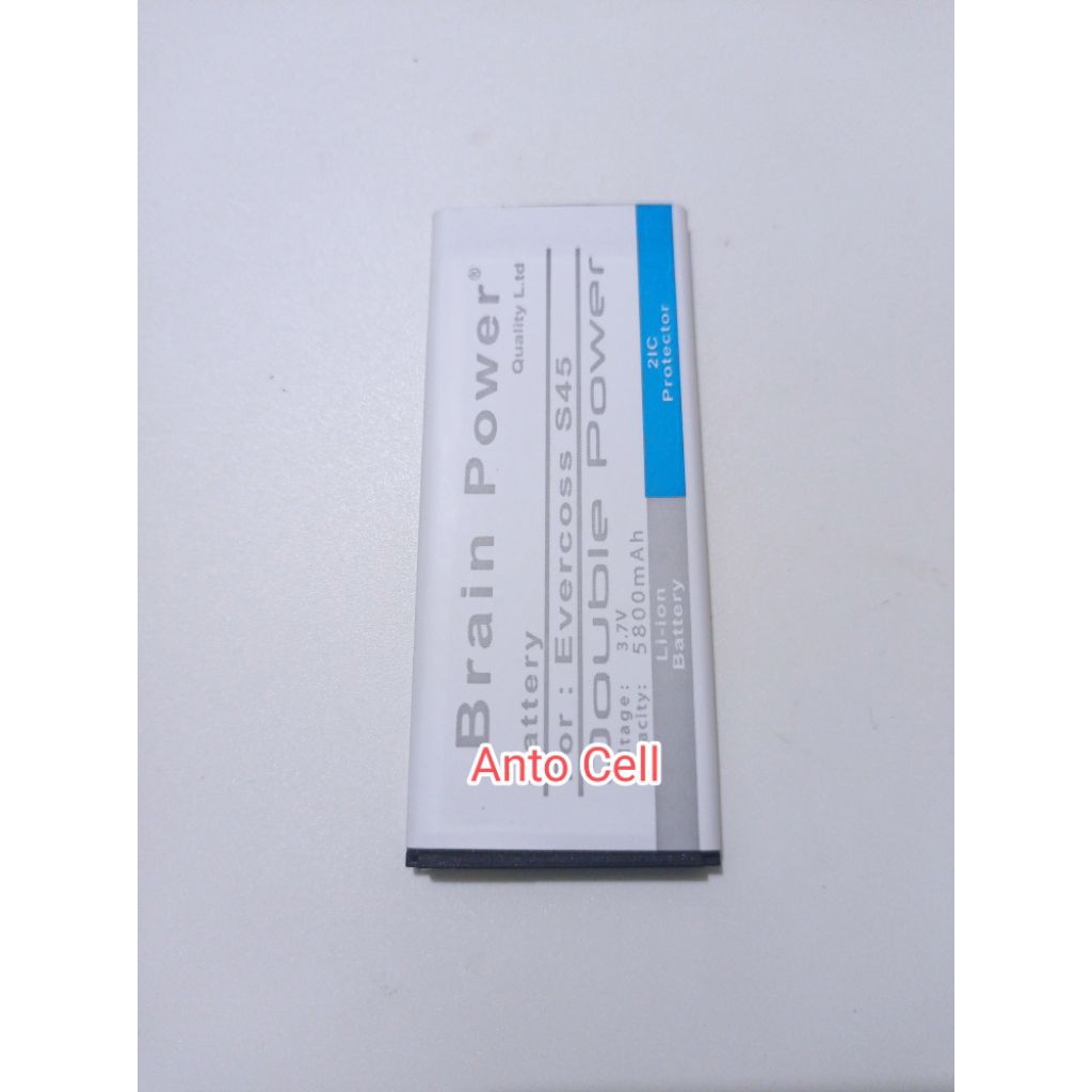 Baterai batre evercoss S45 / S45B double ic brain power